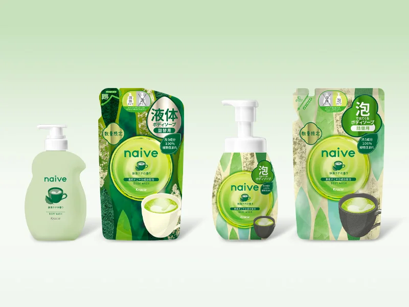 Kracie Naive Body Soap Matcha Latte Scent Foam 530ml