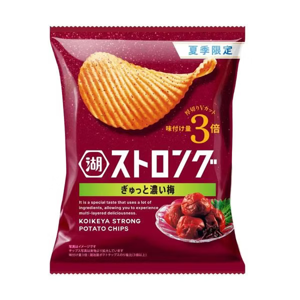 Koikeya Triple Plum Flavor Wavy Potato Chips 52g