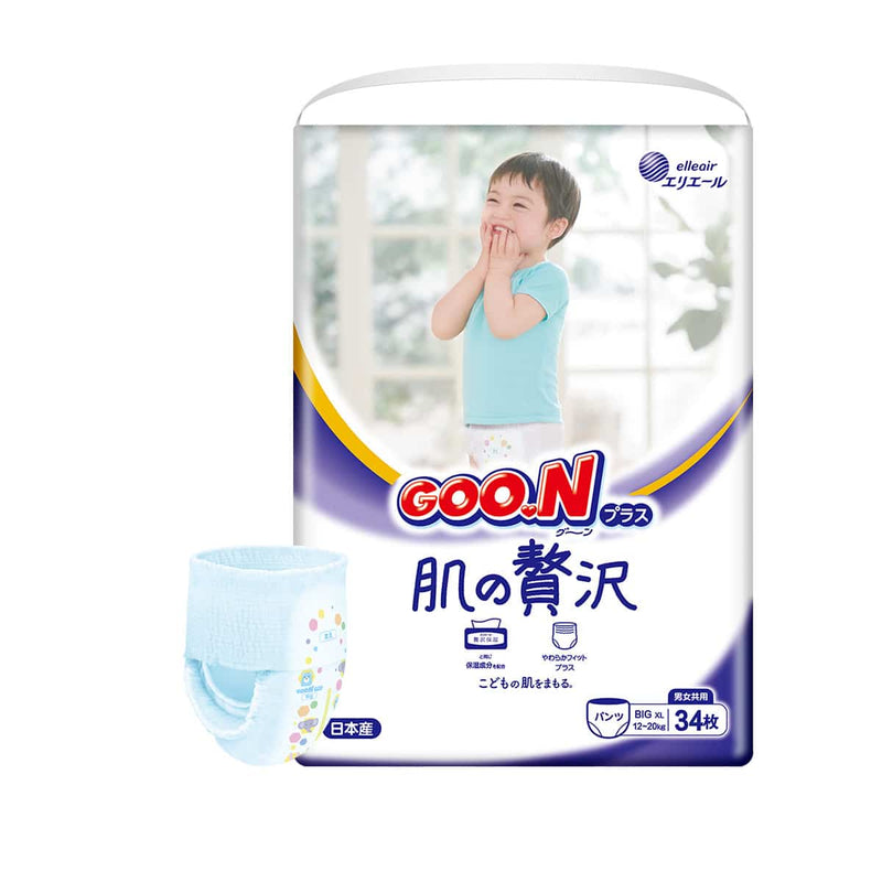 elleair GOO.N limited edition Luxury Premium Sensitive Skin Nappy Pants XL 12-20kg 34 pieces