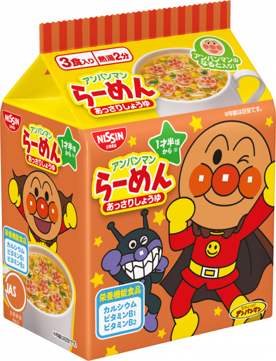 Anpanman Rame Light Soy Sauce Flavor 3-Pack