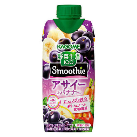 KAGOME Vegetable Life Smoothie Acai & Banana 330ml