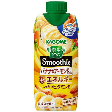 Kagome Vegetable Life 100 Smoothie Banana & Almond Mix 330ml