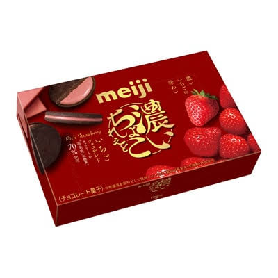 Meiji Rich Chocolate Strawberry Chocolate Sandwich 6 Pieces
