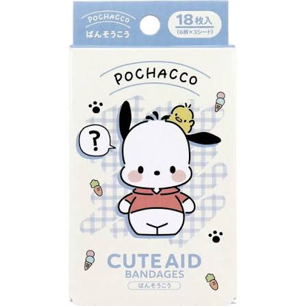 Pochacco CUTE AID Band-Aids 3 packs of 18