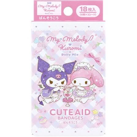 Character Band-Aids CUTE AID My Melody & Kuromi x Dolly Mix 18 pieces
