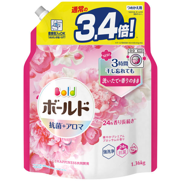 P&G Bold Laundry Detergent refill 1360g（Pink Floral）