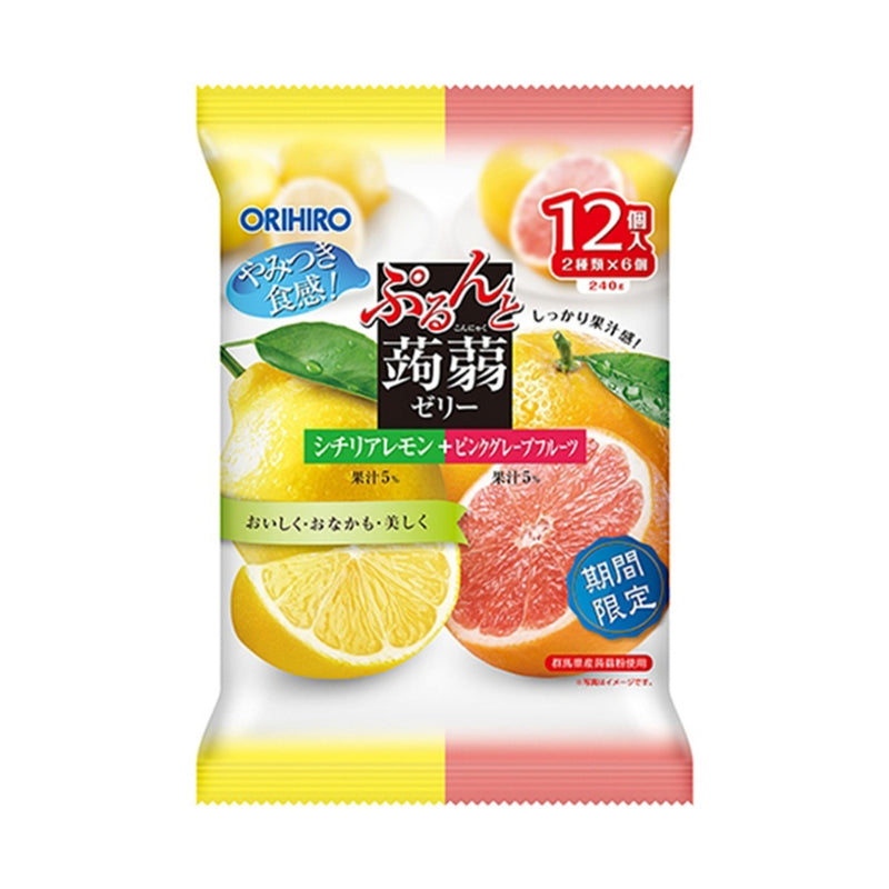 Orihiro Purunto Konjac limited edition lemon & grapefruit  20g*12