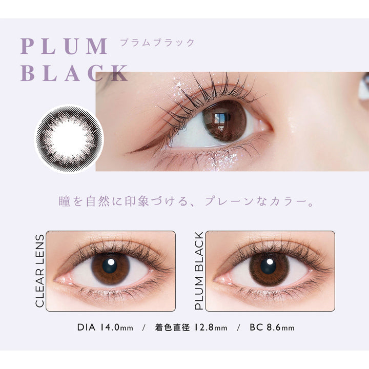 ENVIE 1day Color Contact Lens plum black 400 dioptres 30 pieces