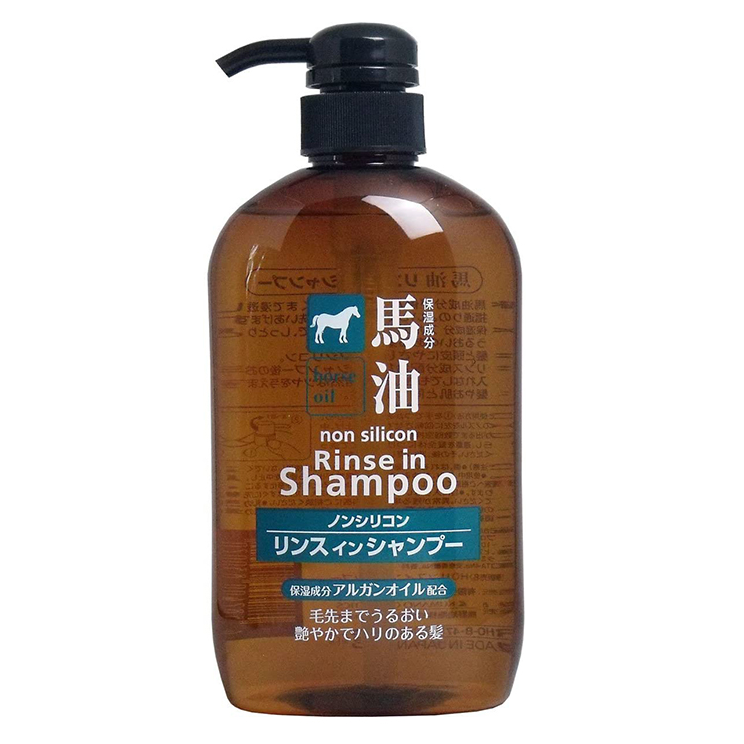 horse oil non silicon rinse in shampoo 2 in1 600ml