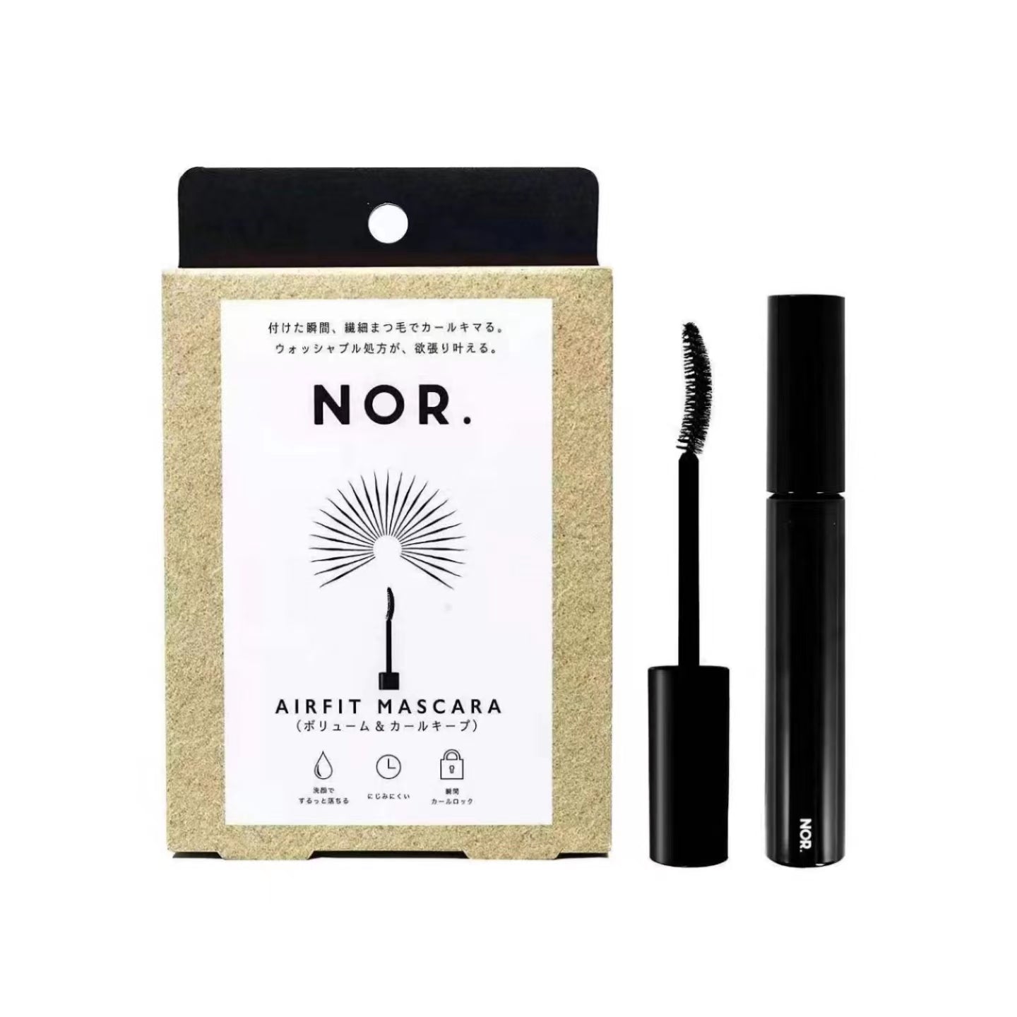 NOR .Airfit Water Resistant Mascara volume Black