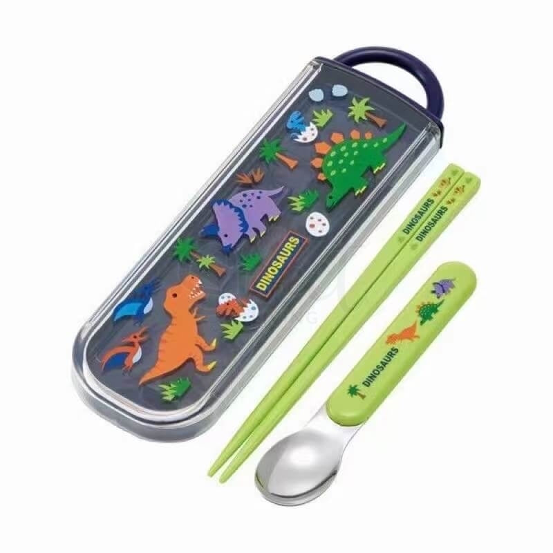 skater spoon chopsticks set dinosaurs