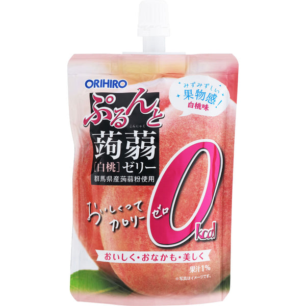 ORIHIRO Konjac jelly zero calories white peach flavor 130g