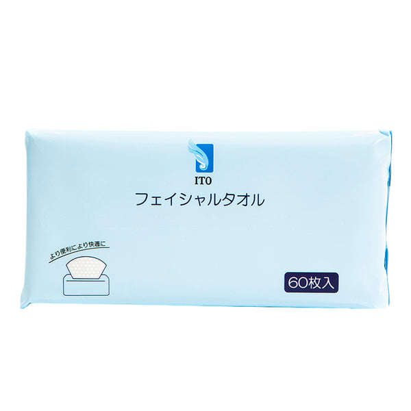 Ito Thick Cotton Facial Towels 60 sheets - 椿 CHUN