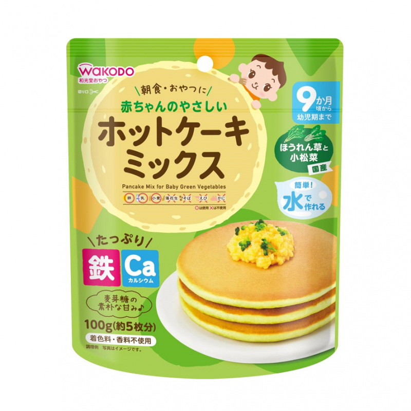 Wakodo Baby Pancake powder Spinach Flavor 9+months