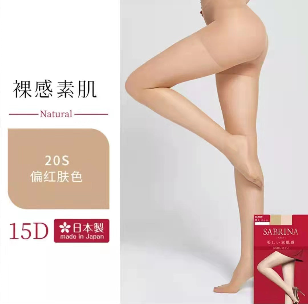 GUNZE SABRINA spring and summer pantyhose natural 20s L-LL