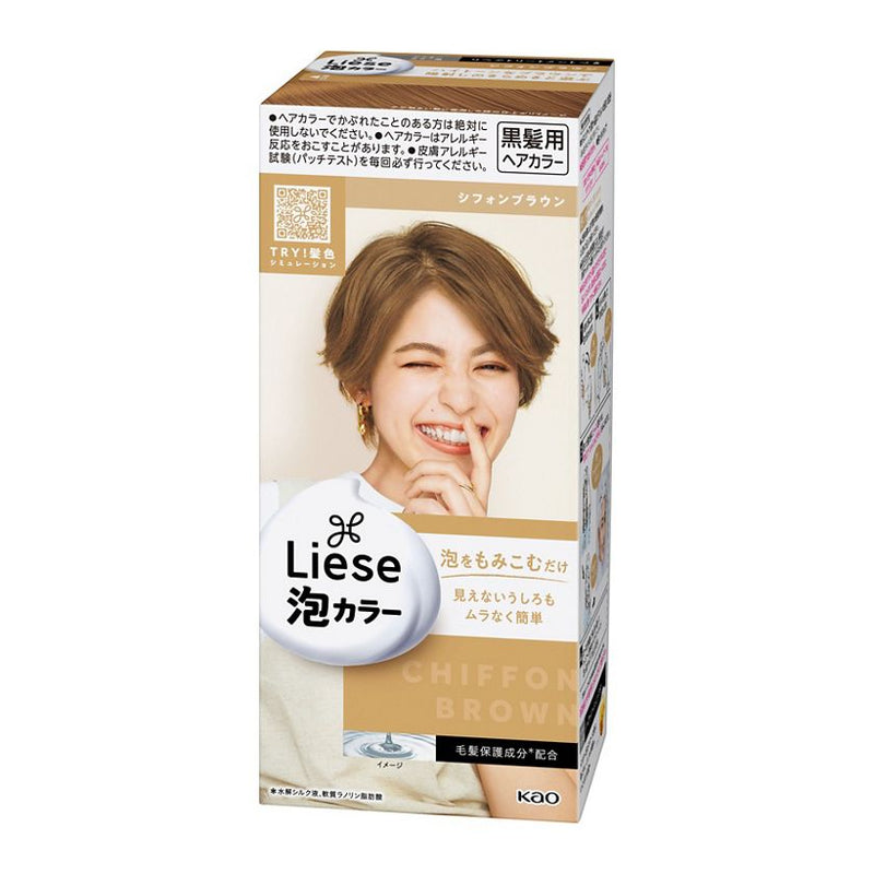 Kao bubble hair dye chiffon Brown