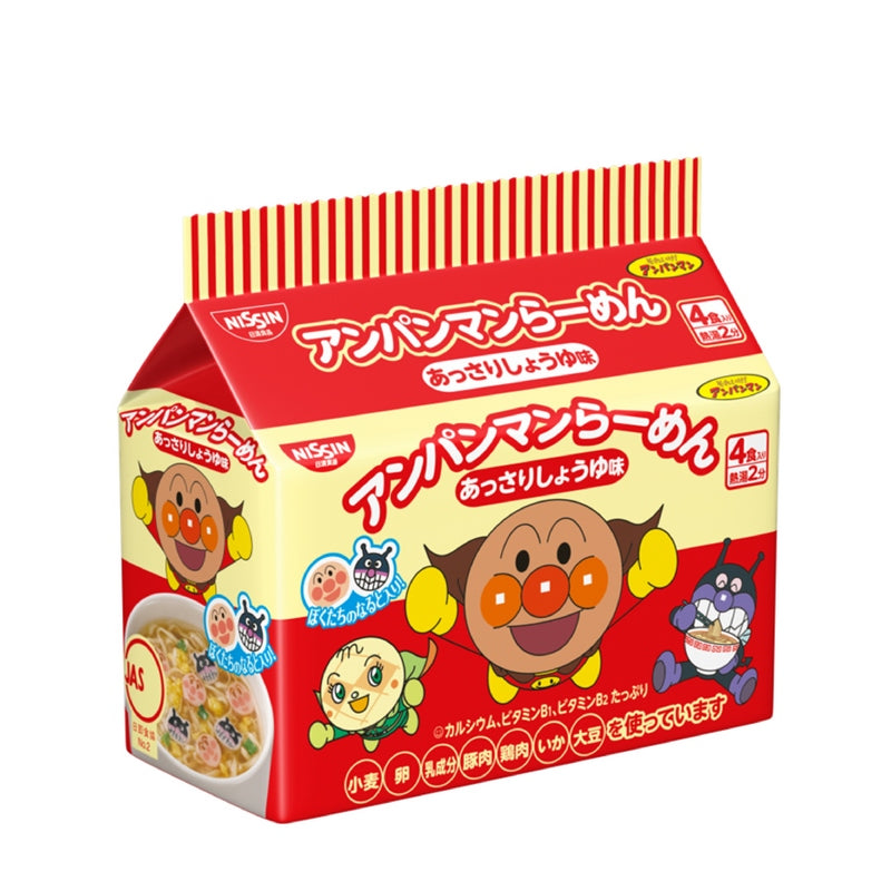 NISSIN anpanman soy sauce Flavor ramen instant noodles 3 servings