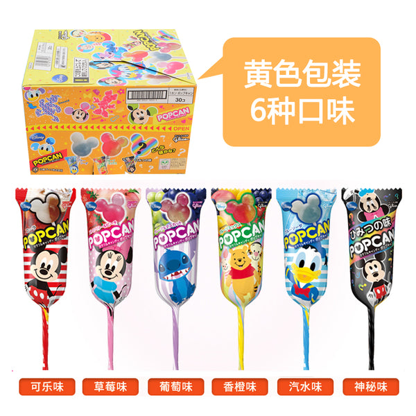 glico popcan Disney Micky head lollipops mixed flavor 30 sticks /box