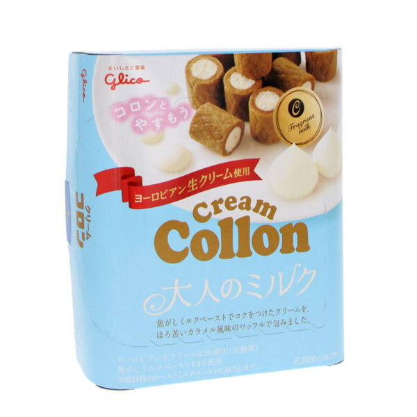 glico Collon filled tiny caramel wafers - Milk & cream 48g